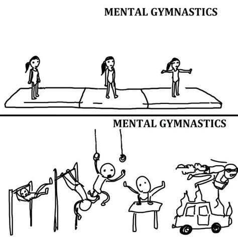 Mental Gymnastics Meme Template